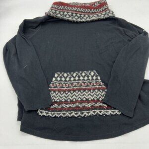 Chaps Ralph Lauren Cowl Neck Fair Isle Long Sleeve Top Size 2X